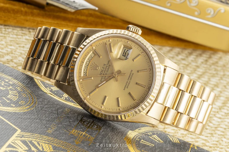 Rolex Day-Date 18 ct gold automatic men's watch 18038 [2302285]