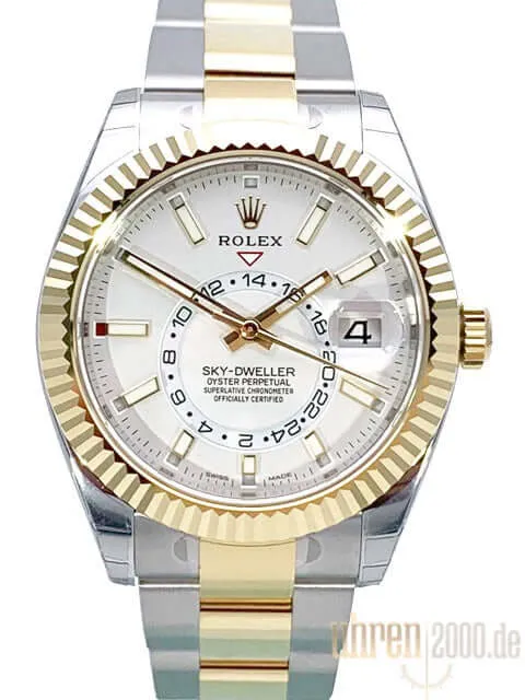 Rolex Sky-Dweller 326933 Weiß aus 12-2017 ungetragen