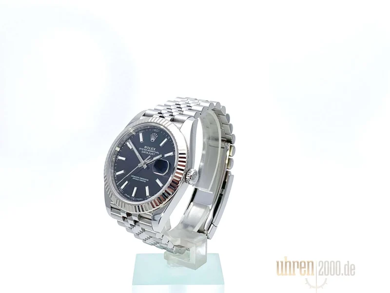 Rolex Datejust 41 Edelstahl Weißgold 126334 Schwarz 2018 Jubile-Band LC100