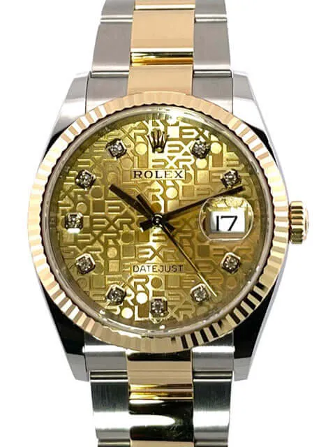 Rolex Datejust 36 126233 Champagner Jubile Diamant