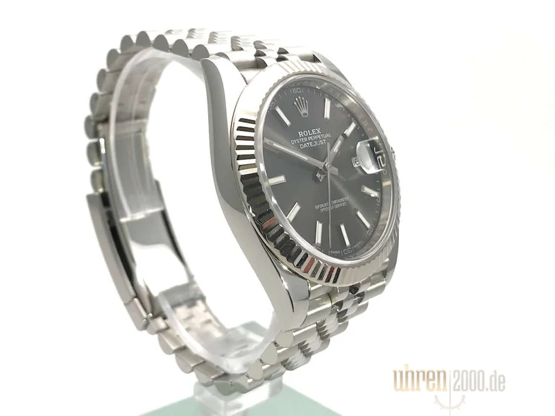 Rolex Datejust 41 Edelstahl Weißgold 126334 Rhodium Jubile-Band aus 2018
