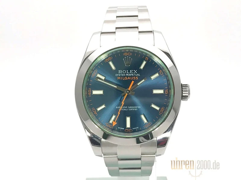 Rolex Oyster Perpetual Milgauss 116400GV Blue LC100 aus 2016