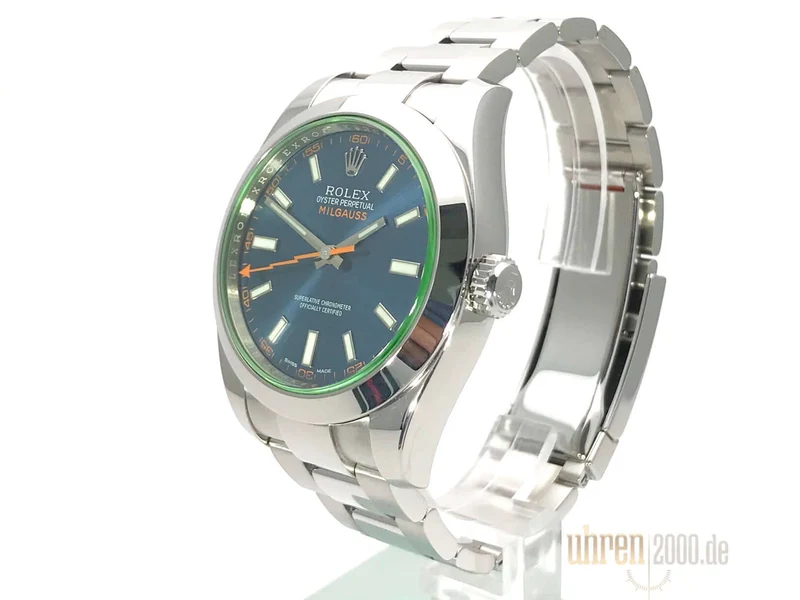 Rolex Oyster Perpetual Milgauss 116400GV Blue LC100 aus 2016