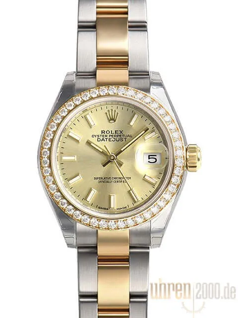 Rolex Datejust 28 Stahl Gold 279383RBR Champagner