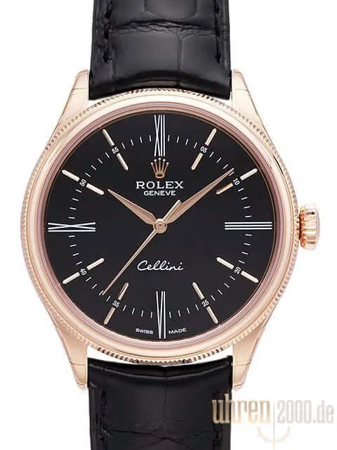 Rolex Cellini Time 50505 Everose-Gold Zifferblatt Schwarz