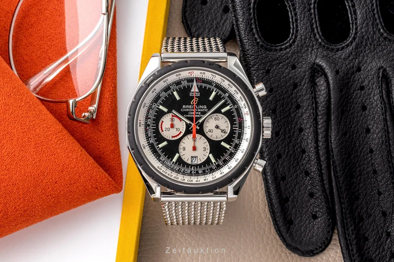 Breitling Chrono-Matic chronograph steel automatic men's watch A14360 LP: 5180EUR [2300642]
