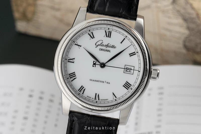 Glashütte Senator steel automatic men's watch 39-11-03-03-04 LP: 9000EUR [2300229]