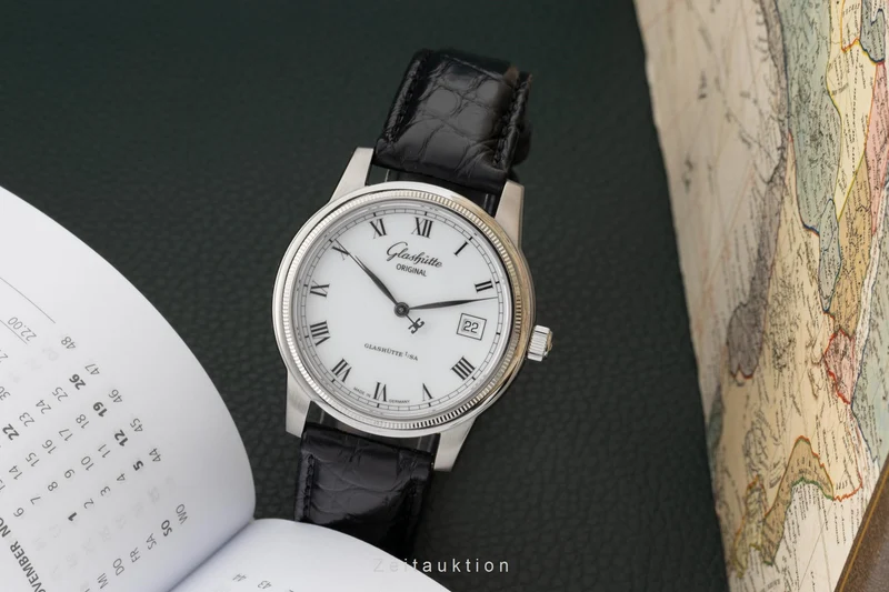 Glashütte Senator steel automatic men's watch 39-11-03-03-04 LP: 9000EUR [2300229]