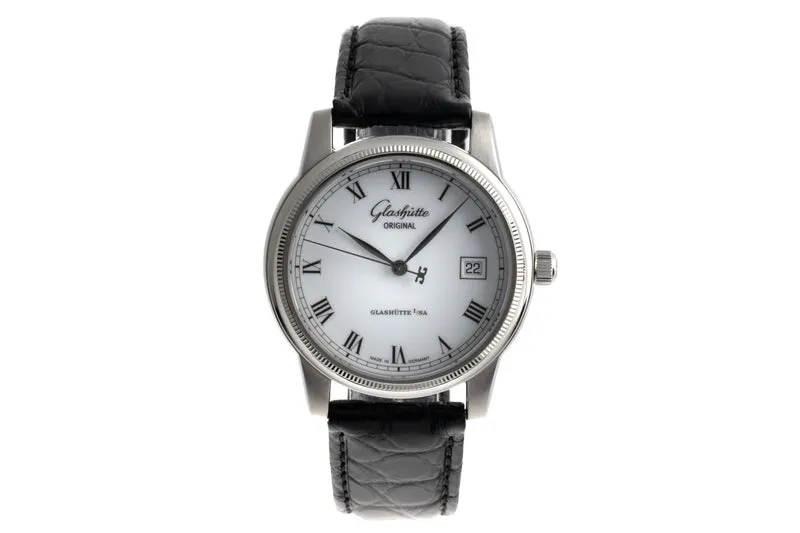 Glashütte Senator steel automatic men's watch 39-11-03-03-04 LP: 9000EUR [2300229]