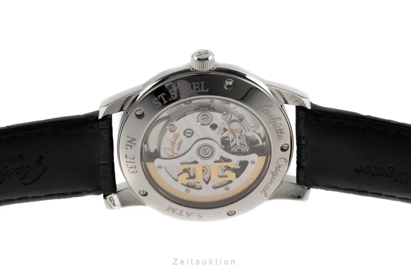 Glashütte Senator steel automatic men's watch 39-11-03-03-04 LP: 9000EUR [2300229]
