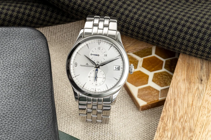 Jaeger LeCoultre Master Hometime steel automatic men's watch 174.8.05.S LP: 9100EUR [2300219]