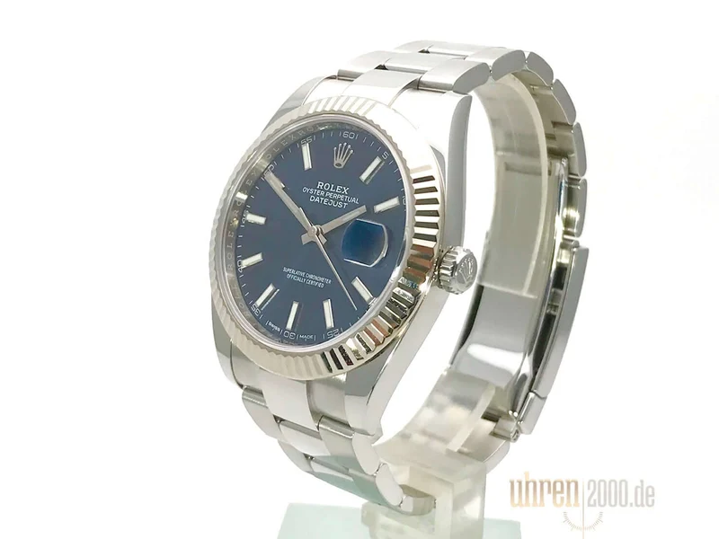 Rolex Datejust 41 Edelstahl Weißgold 126334 Blau ungetragen aus 2018