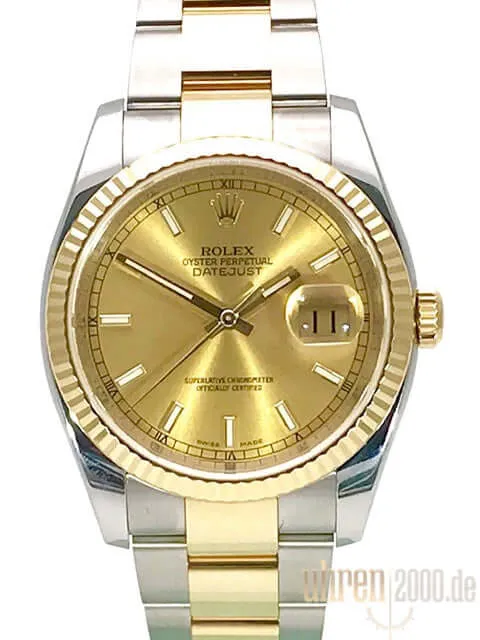 Rolex Datejust 36 116233 Champagnerfarben ungetragen aus 2018