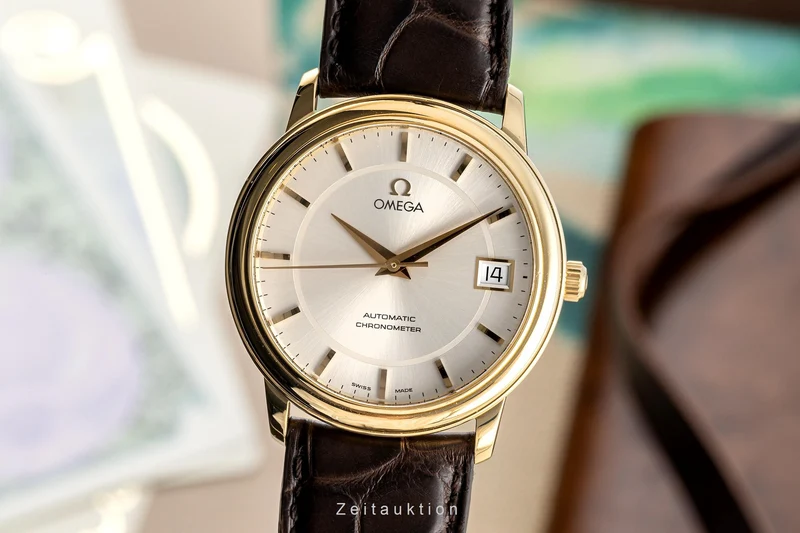 Omega De Ville 18 ct gold automatic men's watch 4600.31 168.1050 LP: 9300EUR [2302122]