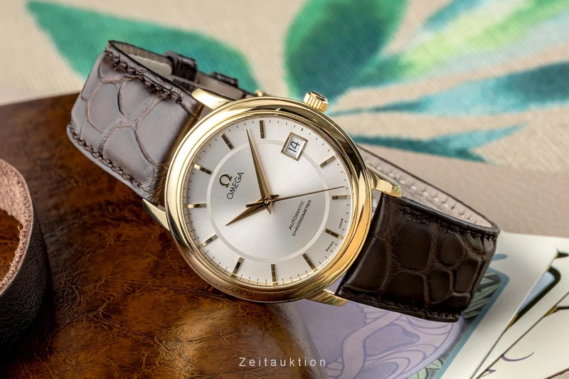 Omega De Ville 18 ct gold automatic men's watch 4600.31 168.1050 LP: 9300EUR [2302122]