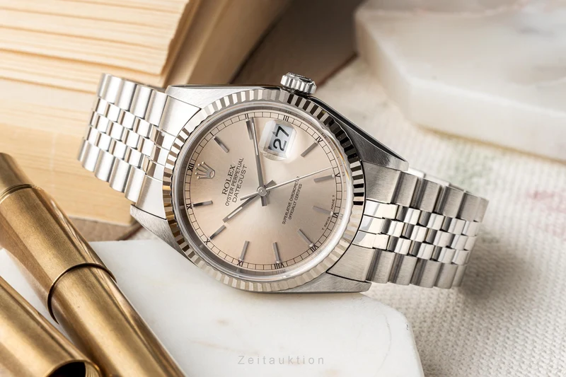 Rolex Datejust steel / white gold automatic men's watch 16234 LP: 8750EUR [2302099]
