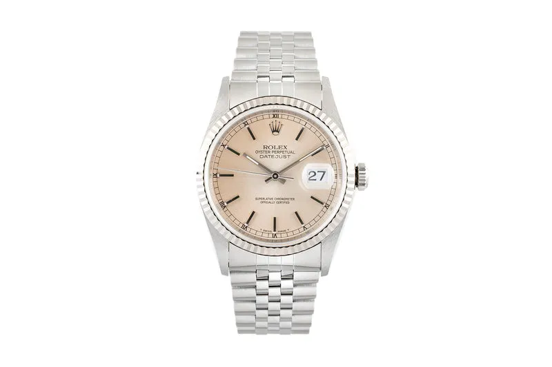 Rolex Datejust steel / white gold automatic men's watch 16234 LP: 8750EUR [2302099]