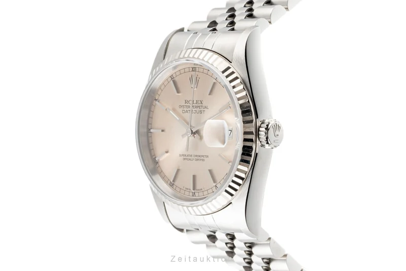 Rolex Datejust steel / white gold automatic men's watch 16234 LP: 8750EUR [2302099]