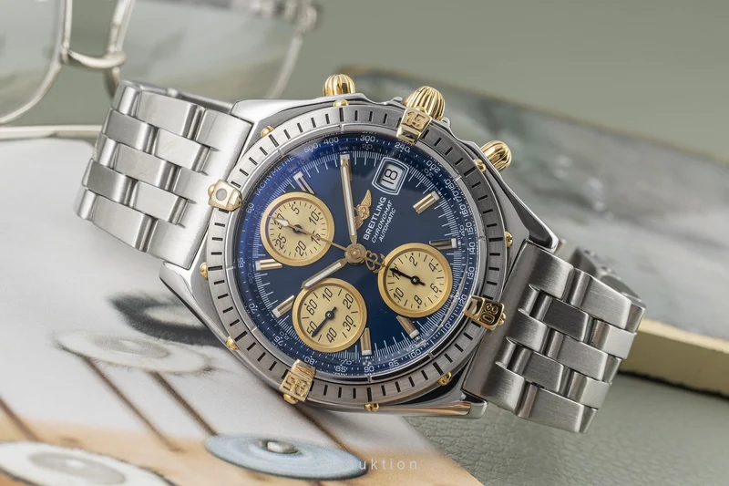 Breitling Chronomat chronograph gilt / steel automatic men's watch B13048 [2300505]