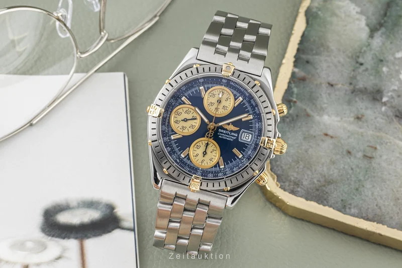 Breitling Chronomat chronograph gilt / steel automatic men's watch B13048 [2300505]