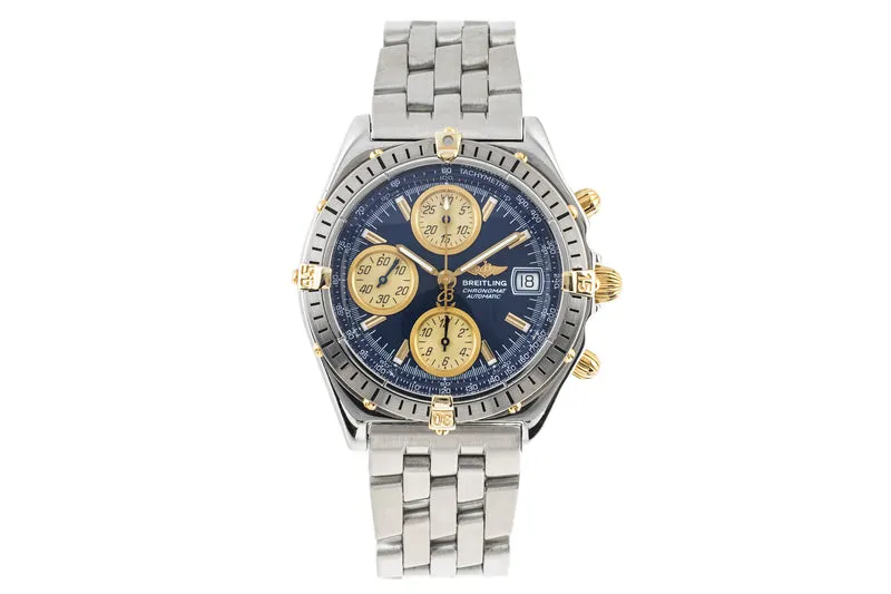 Breitling Chronomat chronograph gilt / steel automatic men's watch B13048 [2300505]