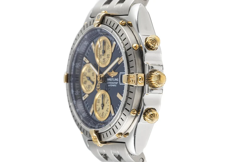 Breitling Chronomat chronograph gilt / steel automatic men's watch B13048 [2300505]