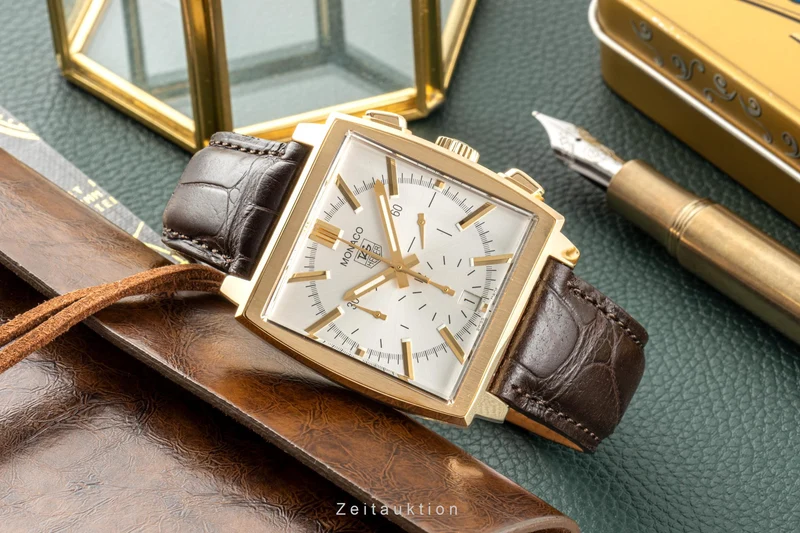 Tag Heuer Monaco chronograph 18 ct gold automatic men's watch CW5140 [2300486]