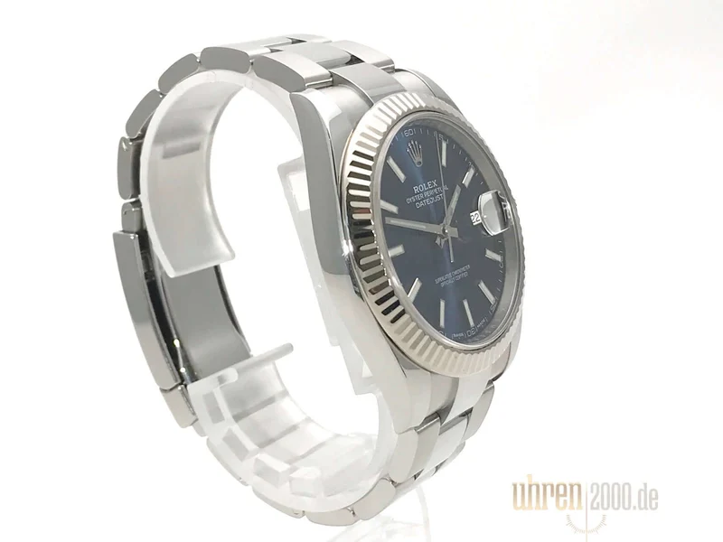 Rolex Datejust 41 Edelstahl Weißgold 126334 Blau aus 2017
