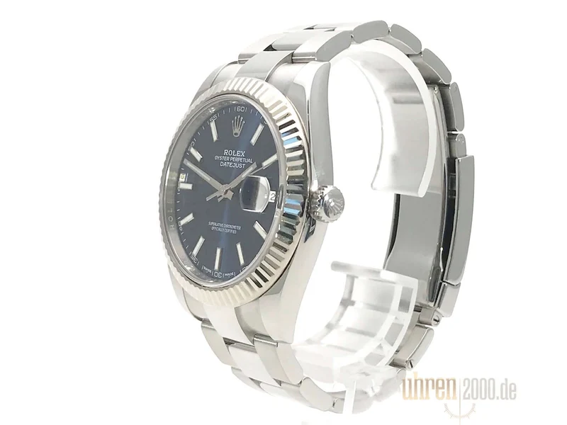 Rolex Datejust 41 Edelstahl Weißgold 126334 Blau aus 2017