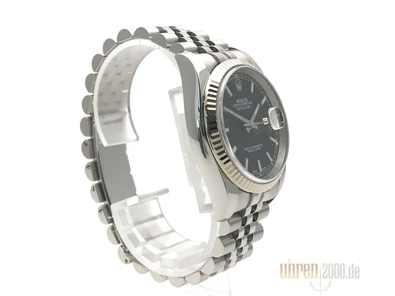 Rolex Datejust 36 116234 Schwarz Jubile-Band ungetragen aus 2018