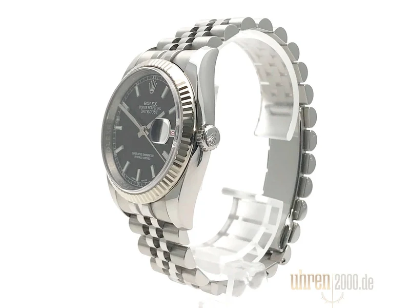 Rolex Datejust 36 116234 Schwarz Jubile-Band ungetragen aus 2018