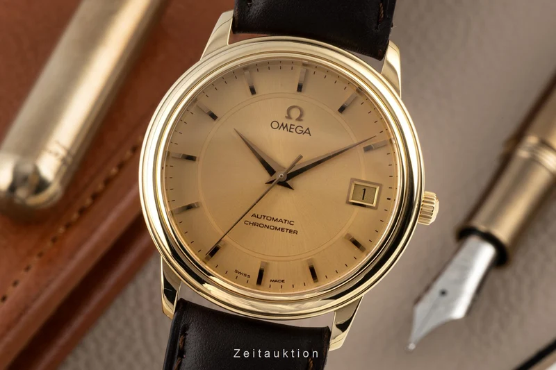 Omega De Ville 18 ct gold automatic men's watch 166.1050,168.1050, 366.1050, 4600.11.02 LP: 13400EUR [2300073]