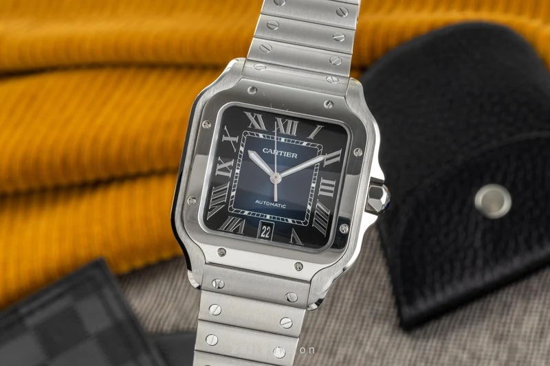 Cartier Santos steel automatic men's watch WSSA0030 LP: 8300EUR [2301856]