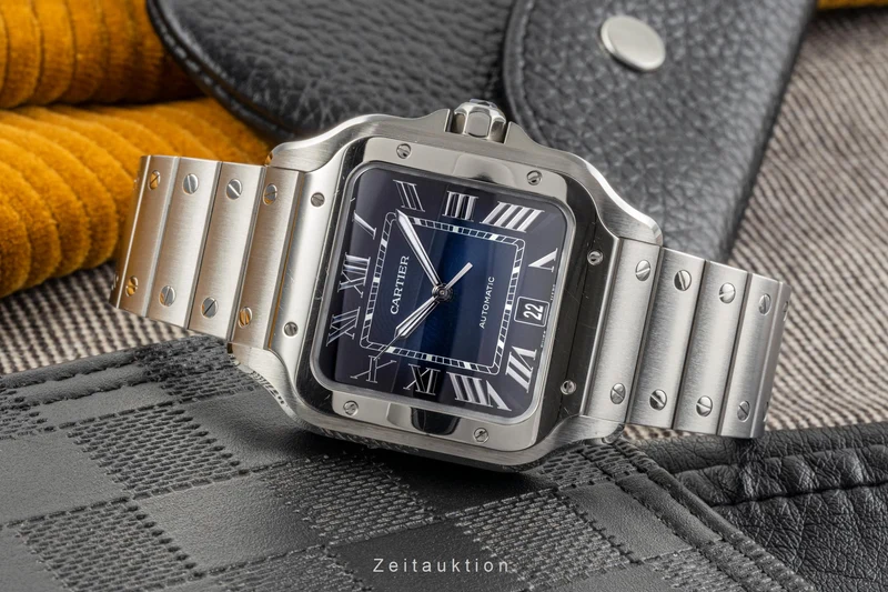Cartier Santos steel automatic men's watch WSSA0030 LP: 8300EUR [2301856]