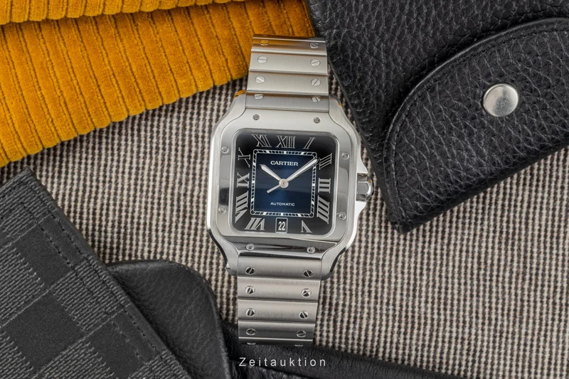 Cartier Santos steel automatic men's watch WSSA0030 LP: 8300EUR [2301856]