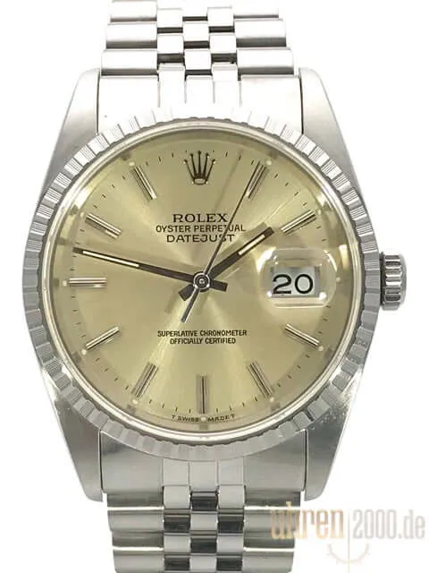Rolex Datejust 36 16220 Silber Jubile-Band aus 1991 LC100