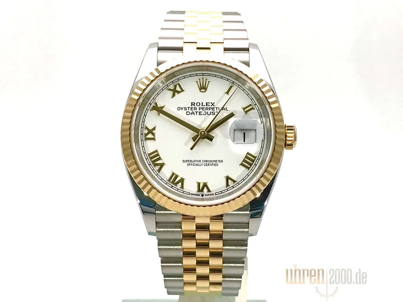 Rolex Datejust 36 126233 Weiß Römisch Jubile-Band aus 2019 LC100