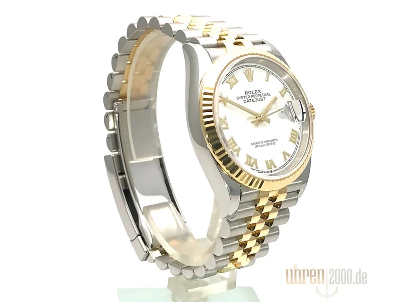 Rolex Datejust 36 126233 Weiß Römisch Jubile-Band aus 2019 LC100