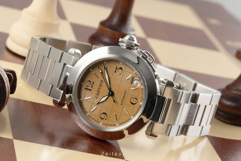 Cartier Pasha steel automatic men's watch 2324 LP: 6800EUR [2302037]