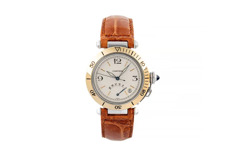 Cartier Pasha steel / gold automatic men's watch W3101255 1033 [2302035]