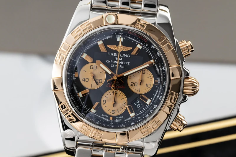 Breitling Chronomat 44 chronograph steel / gold automatic men's watch CB0110 LP: 12950EUR [2301990]