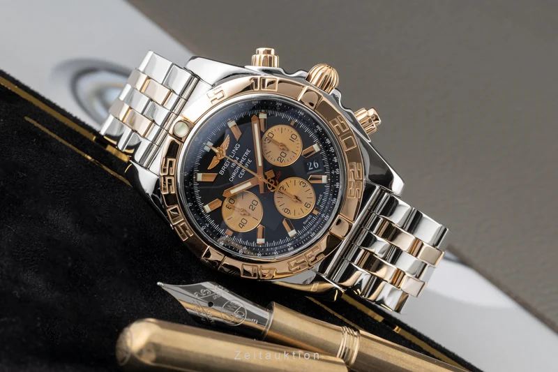 Breitling Chronomat 44 chronograph steel / gold automatic men's watch CB0110 LP: 12950EUR [2301990]