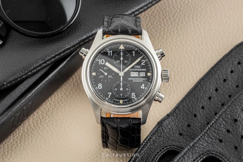IWC Fliegeruhr chronograph steel automatic men's watch 3713 LP: 8300EUR [2301989]