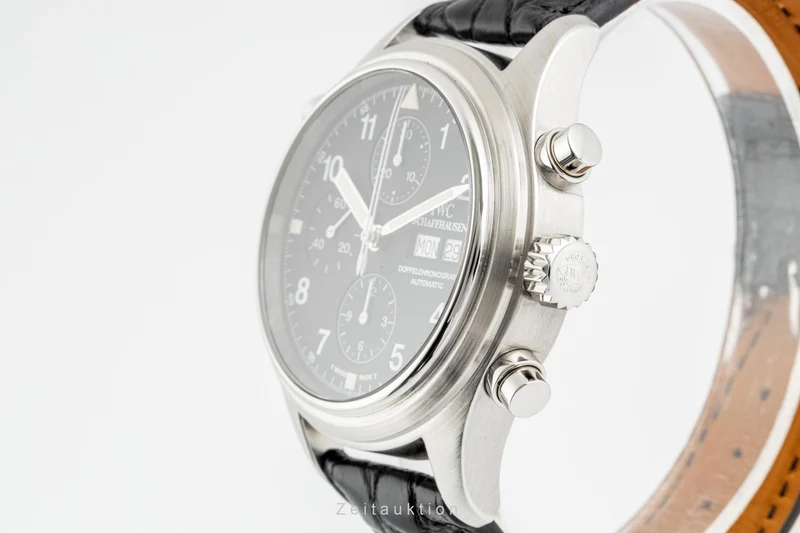 IWC Fliegeruhr chronograph steel automatic men's watch 3713 LP: 8300EUR [2301989]