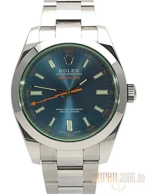 Rolex Oyster Perpetual Milgauss 116400GV Blue aus 2015