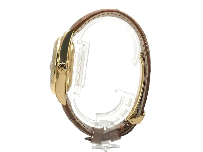 Rolex Day-Date 36 Gelbgold 118138 Leder Cognac ungetragen
