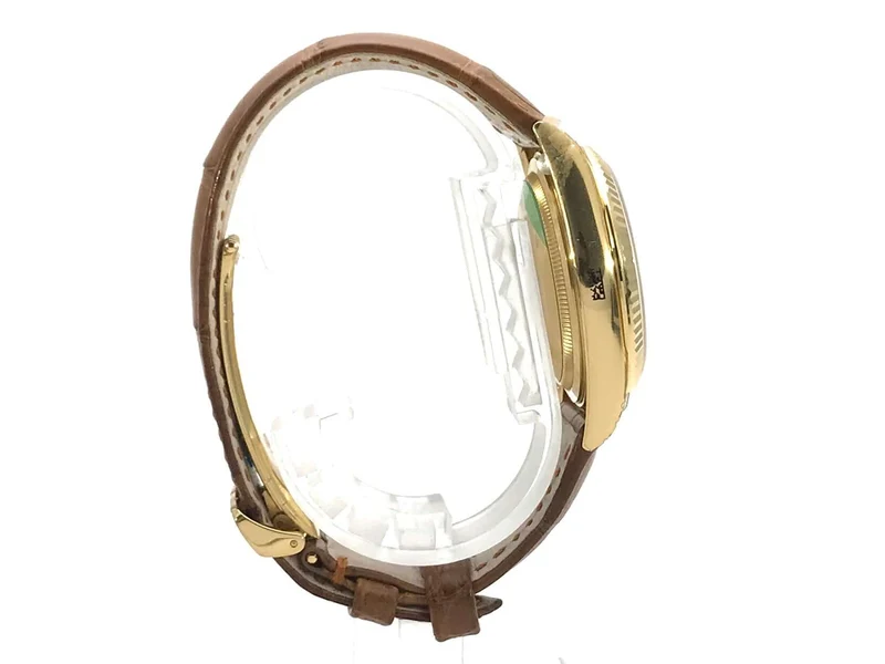 Rolex Day-Date 36 Gelbgold 118138 Leder Cognac ungetragen
