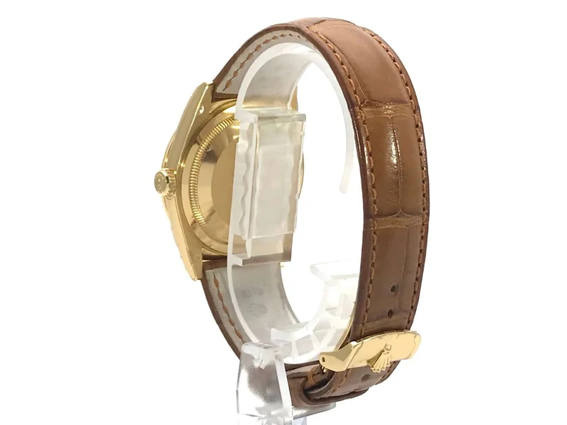 Rolex Day-Date 36 Gelbgold 118138 Leder Cognac ungetragen