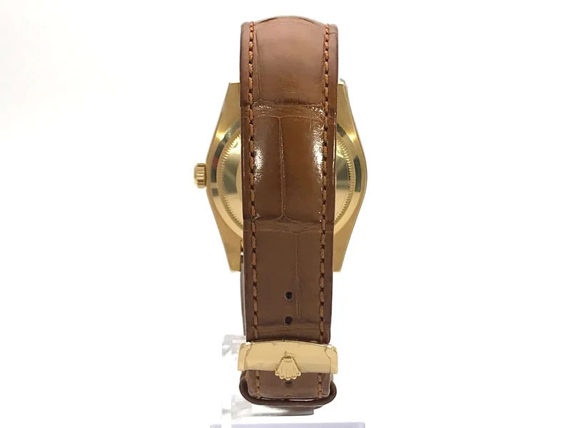 Rolex Day-Date 36 Gelbgold 118138 Leder Cognac ungetragen