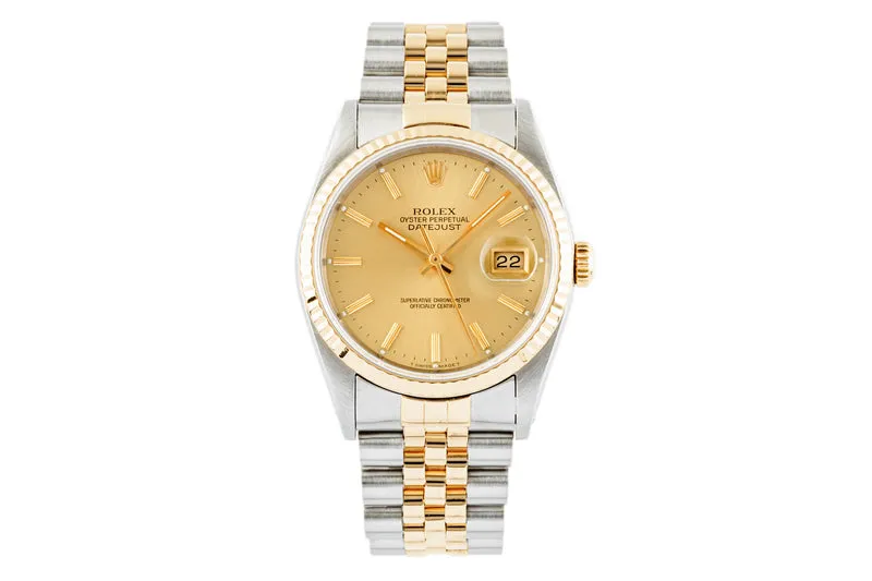 Rolex Datejust steel / gold automatic men's watch 16233 LP: 12450EUR [2207730]